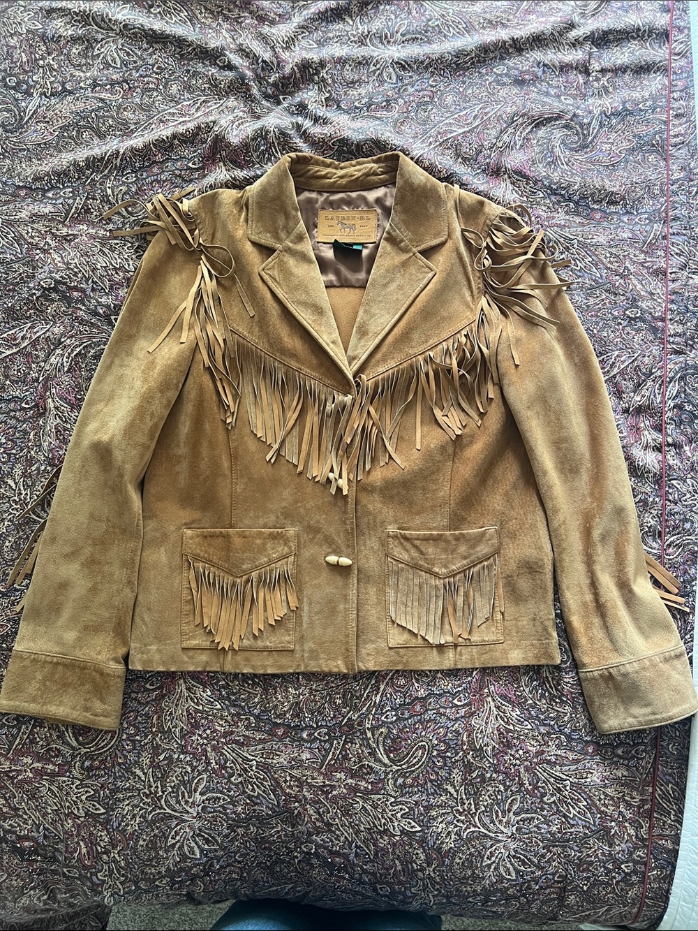 Ralph Lauren Fringed Suede Jacket in Tan - Women’s Western Coat